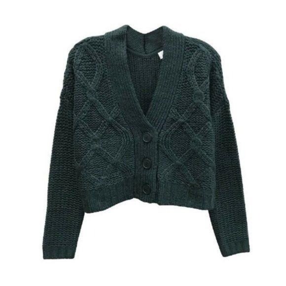 Rag Supply Oversized Loose Cable Knit Cardigan - Picture 7 of 7
